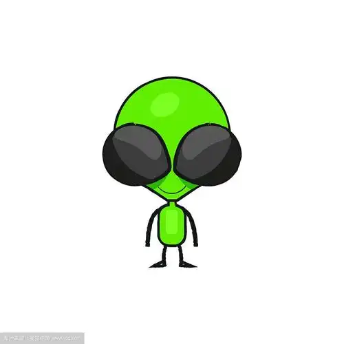 可爱的卡通外星人画