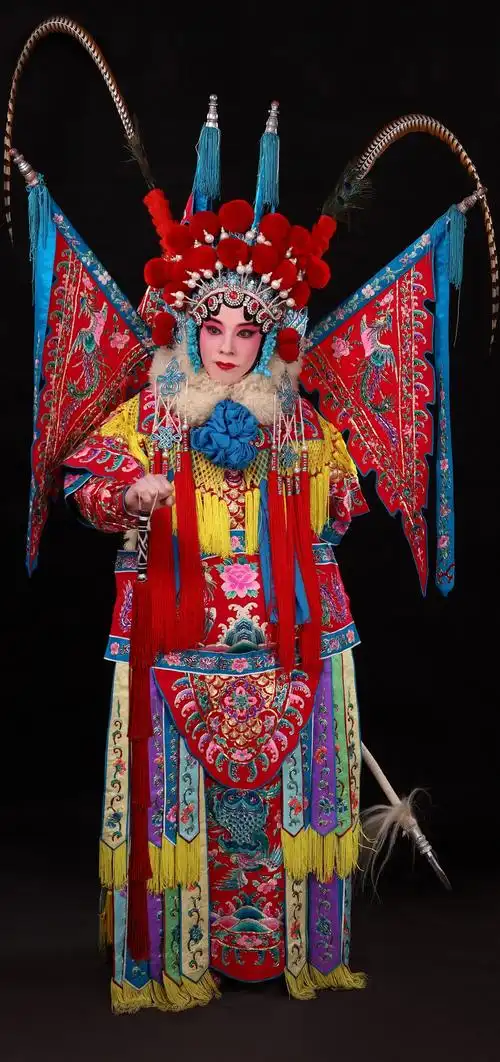 我的京剧照 京剧穆柯寨--穆桂英 京剧旦角化妆 刀马旦 金丝狸猫