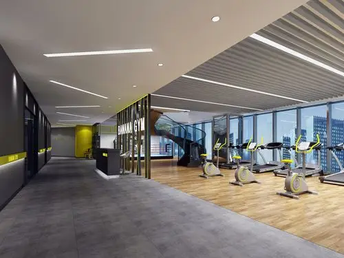 健身房经济装修图片 简约健身房门面装修效果图 260平米