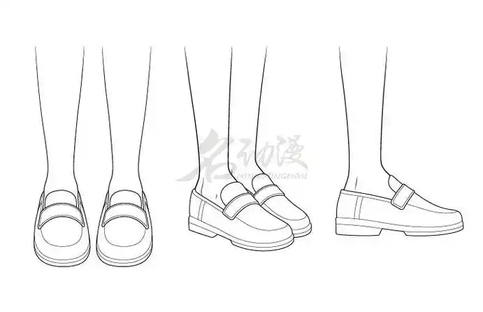 画女生鞋子教程