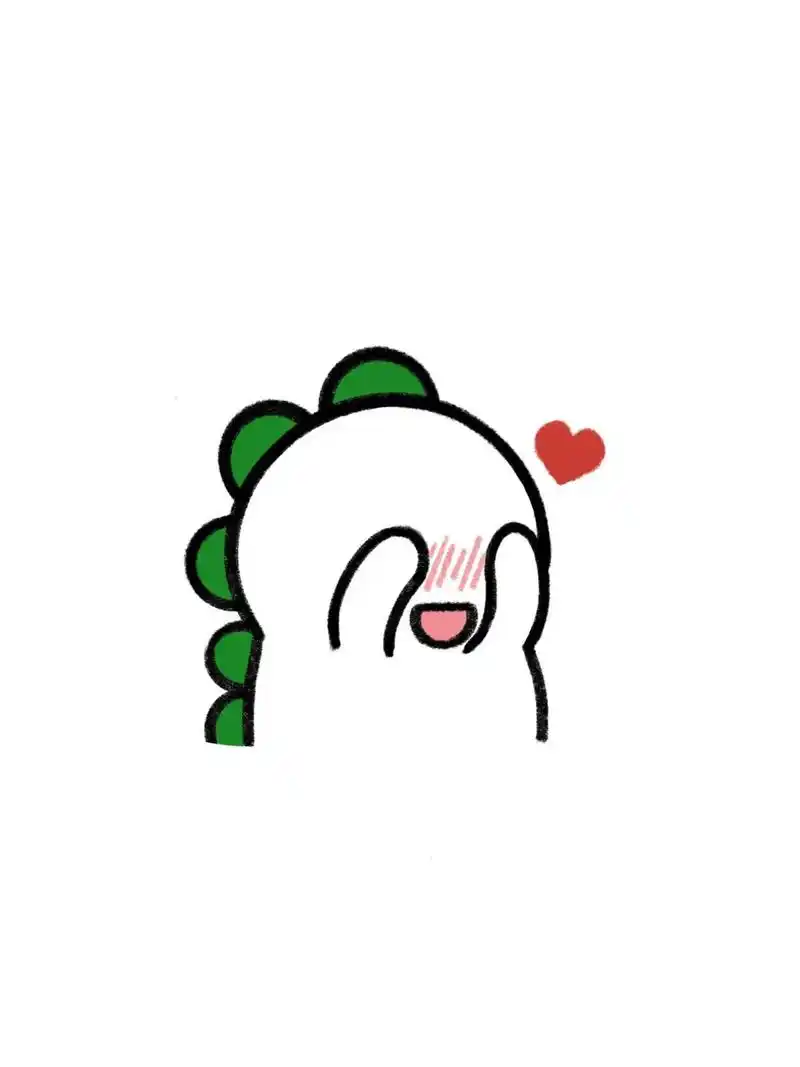 简笔画.害羞小恐龙简笔画教程,手残党福利#简笔画#画画#手残