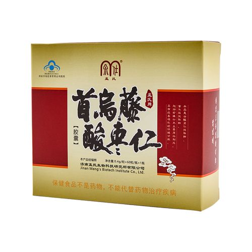 孟氏 牌首乌藤酸枣仁胶囊 0.4g/粒*60粒*1瓶/盒