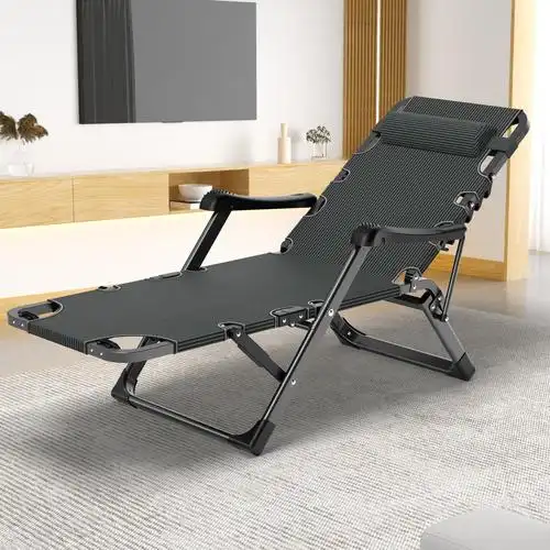 折叠躺椅办公室午休午睡夏季家用沙滩便携阳台休闲靠椅子靠背懒人