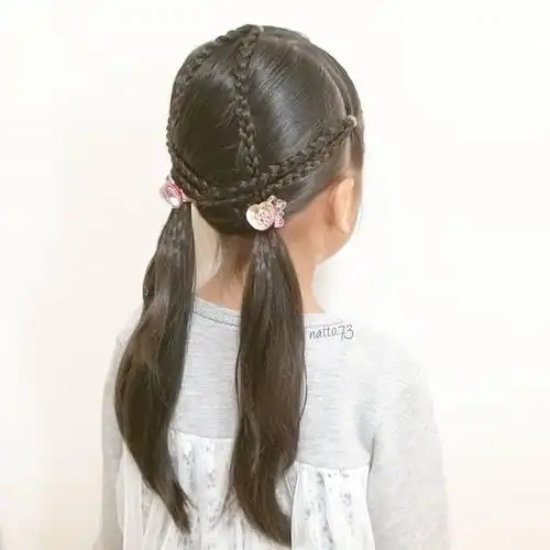 国庆节儿童编发图集喜欢给孩子编发的来收图