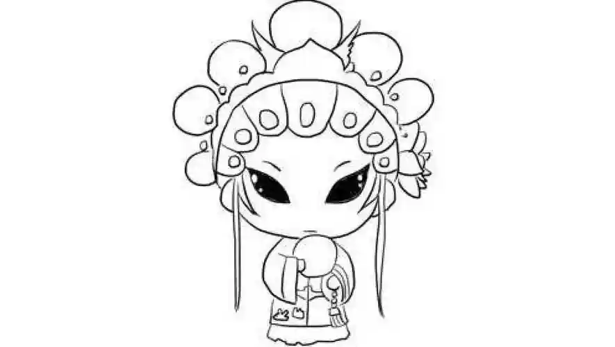 京剧q版人物儿童亲子简笔画宝宝轻松学画画