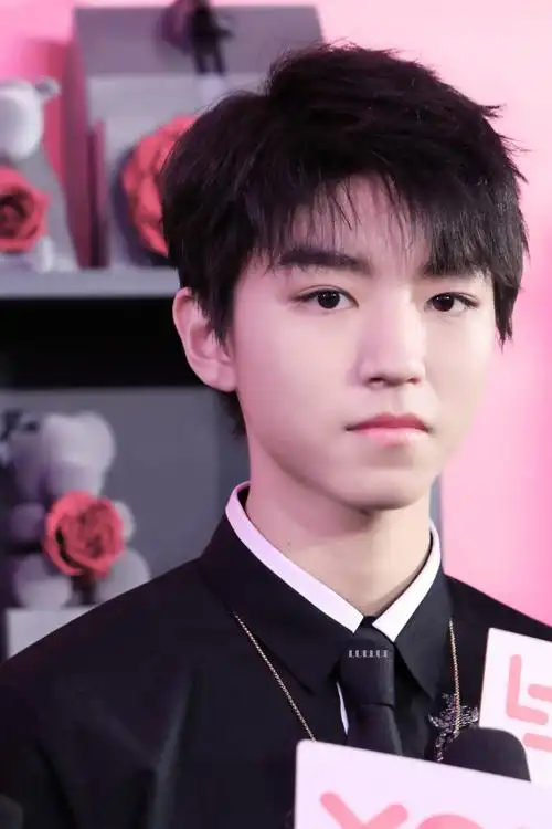 点亮城市爱情,王俊凯玫瑰粉色出席发布会,周身气质亮眼