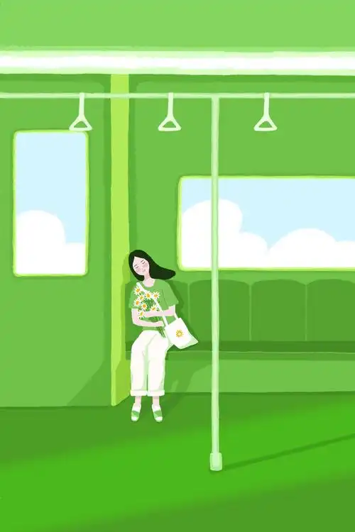 地铁插画