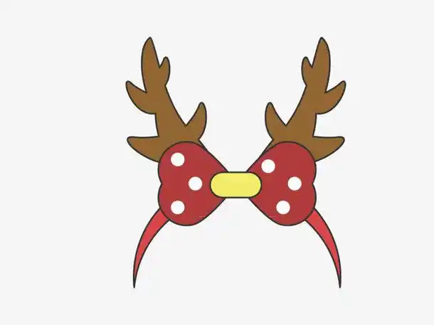 小鹿卡通可爱发夹免抠素材免费下载_觅元素51yuansu.com