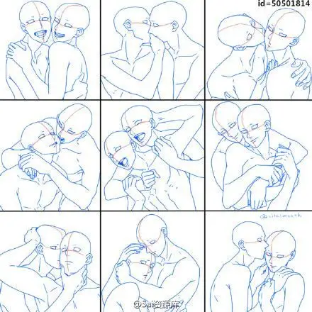 sai资源库动漫人物单人肢体动作到双人肢体动作参考