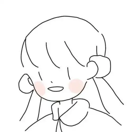 简笔画可爱女生头像