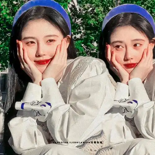 鞠婧祎超话|#鞠婧祎的蓝色发箍#·自修┊鞠婧祎·蓝色发簪·闺蜜图片