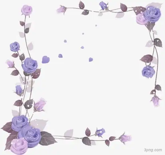 紫色清新花藤边框纹理
