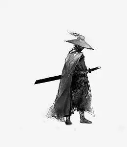 剑帽江湖pngpng中国风水墨画剑客比武pngpng酷炫宝剑动漫游戏卡通插