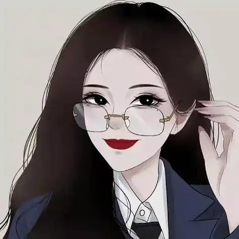 好看的戴眼镜女生卡通头像 卡通头像图片大全 -【爱个性】