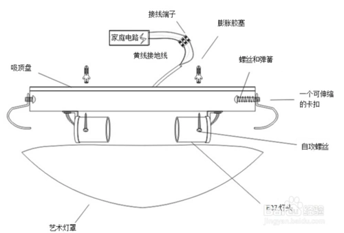 欧洲吸顶灯安装步骤图示分析