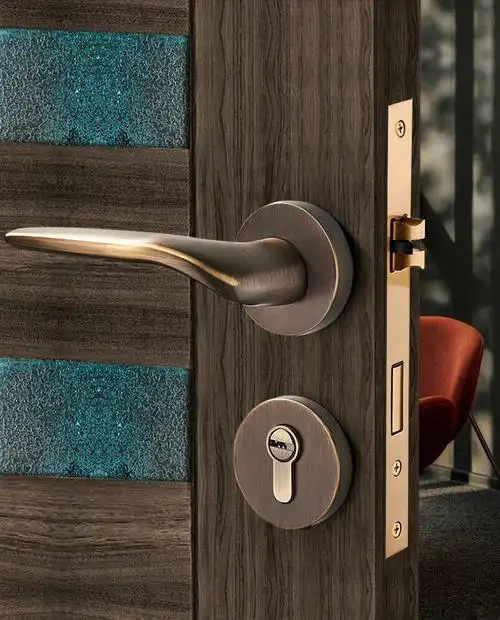 铜门锁轻奢家装