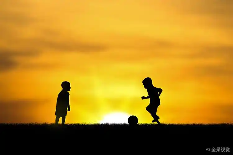 日落_两个_兄弟_男孩_玩_图片大全—全景创意图库(quanjing.