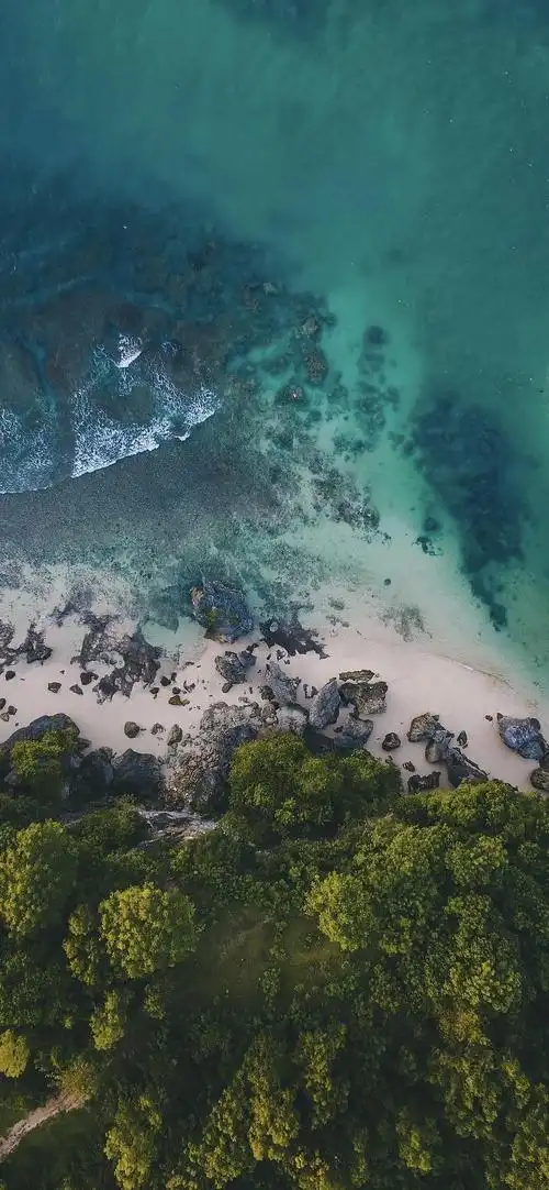 全面屏高清海滩风格壁纸,需要自取哦