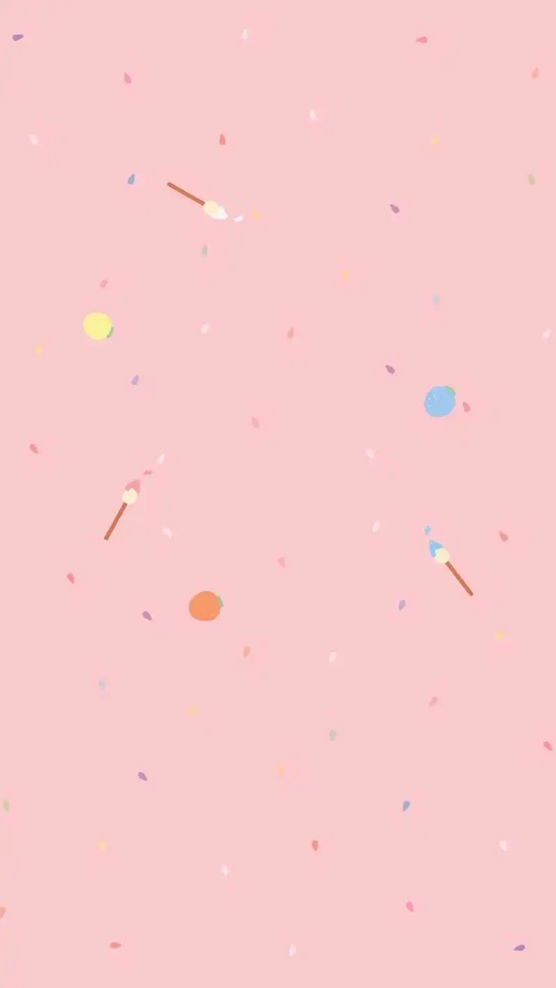 小清新可爱简洁平铺图片手机壁纸