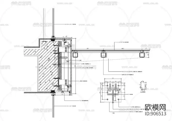 钢架玻璃雨棚cad详图