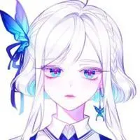 动漫银发紫眸冷酷女生头像点击鼠标右键下载