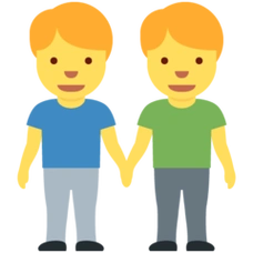 个男子持手的表情符号是同性恋版的98人和99妇女手牵手的表情符号