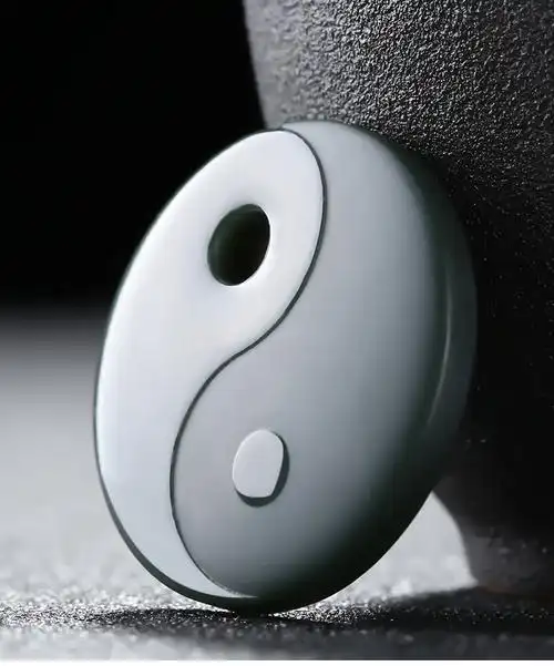 宝丽宫廷bolyplace新疆和田玉太极八卦吊坠玉佩玉牌道家挂件塔青一细