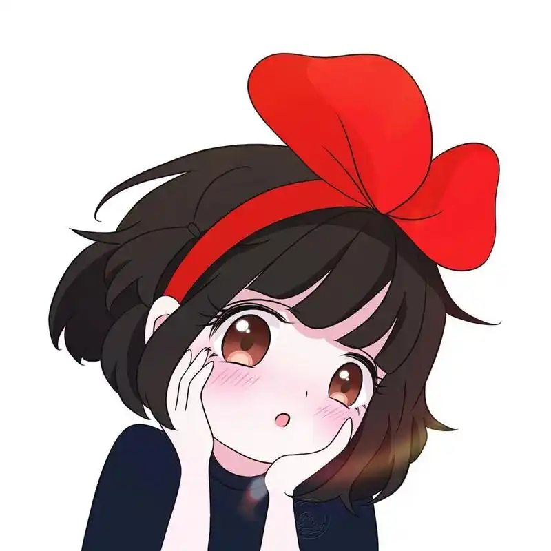 还是适合画这种可可爱爱的大头哈哈 #动漫头像# #可爱头像# #女生