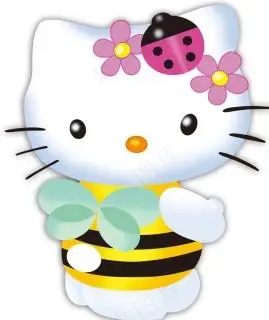 可爱小熊和kt猫qq卡通图案ai矢量模版下载