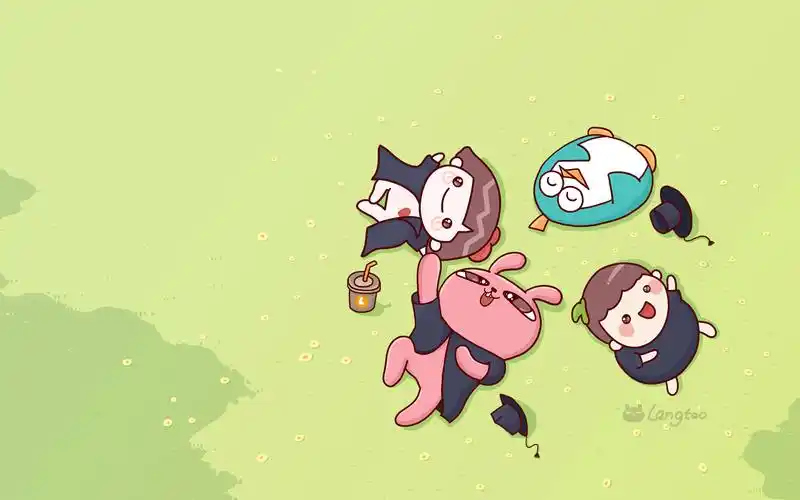 卡通版毕业季可爱动漫高清电脑桌面壁纸高清大图预览1920x1200_卡通动