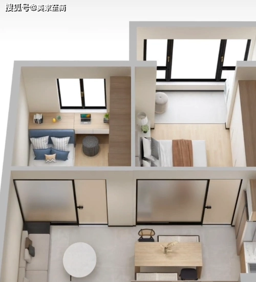 户型大改造套内50平一室改两室