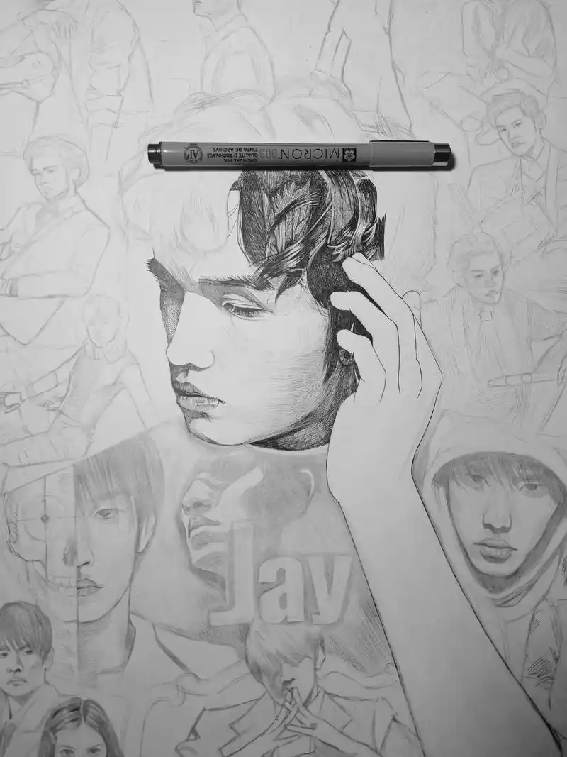 周杰伦#画画#针管笔