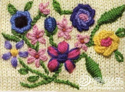一些毛衣绣花详细针法图解