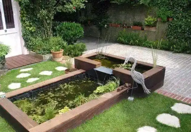 不同的景观水池造景