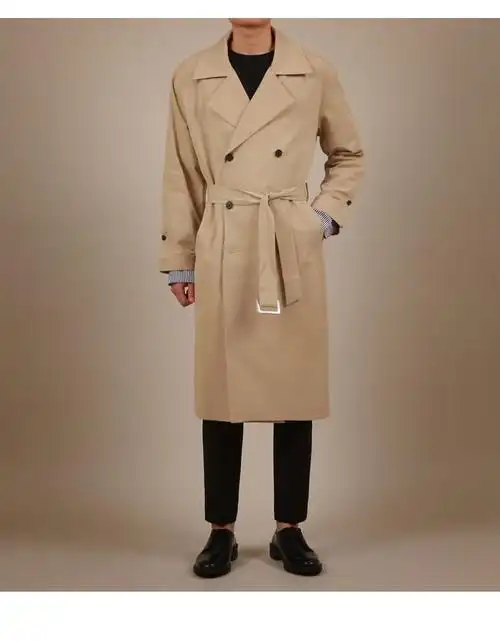 真欧萱风衣男长款帅气过膝英伦风潮流英伦风超长男士宽松外套学生青年