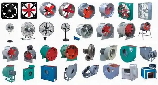 风机的种类有很多:可分为离心式风机/叶片式风机,轴流式风机和罗茨鼓