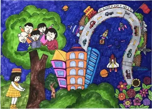 彩云杯中小学生绘画比赛小学组二等奖获奖作品展示4