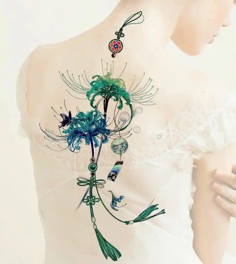 彼岸花素材推荐#纹身 #同城优先推荐 #手艺人 #总有一款适 - 抖音