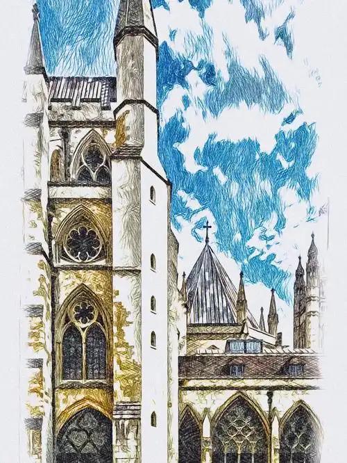 钢笔画色彩英国建筑回应求教程的朋友