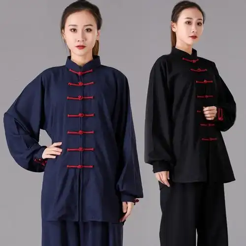 太极服女春秋功夫太极拳练功服古达男武术表演服装