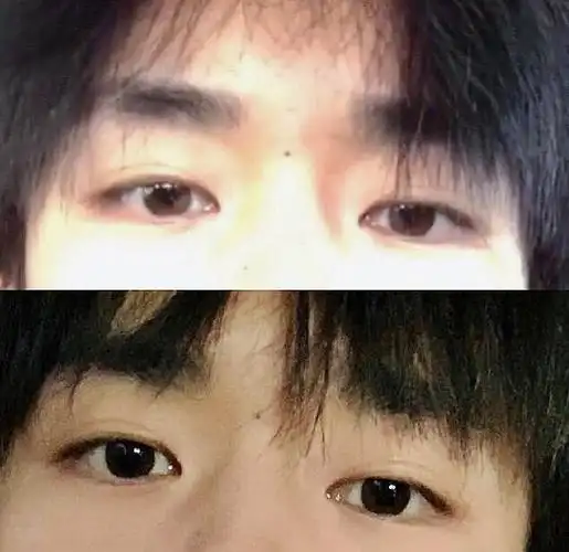 易烊千玺四宫格自拍##易烊千玺怼脸自拍