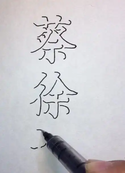 立体字签名:蔡徐坤