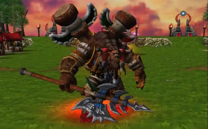 魔兽争霸 - 凯恩-血蹄来了,一个能够控制战场的重型坦克英雄.