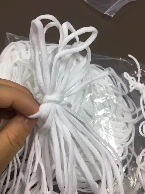 口罩绳口罩耳带5mm-7mm扁型松紧带一次性口罩耳绳