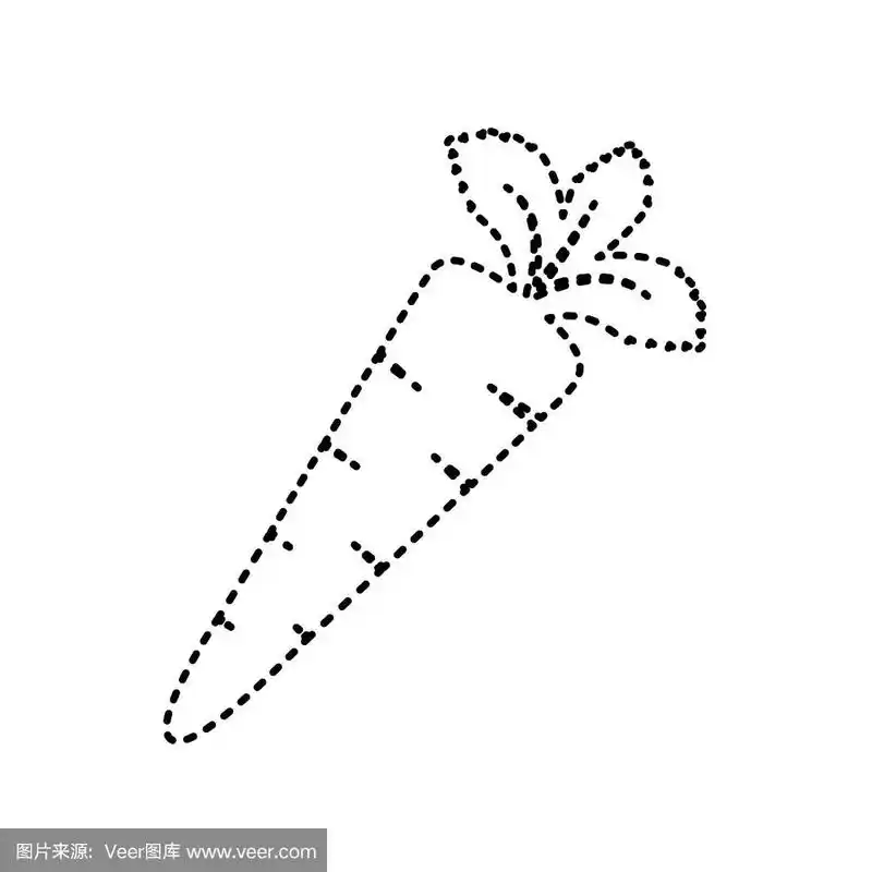 胡萝卜标志黑色虚线