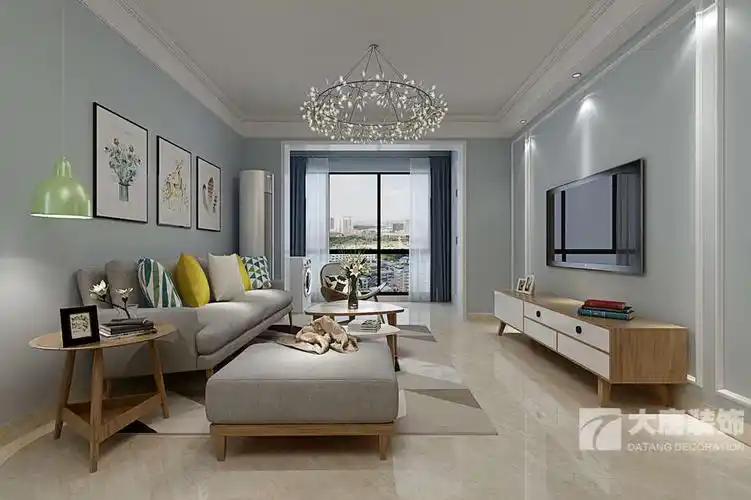 株洲翰林府128.8平三房两厅北欧风格装修效果图