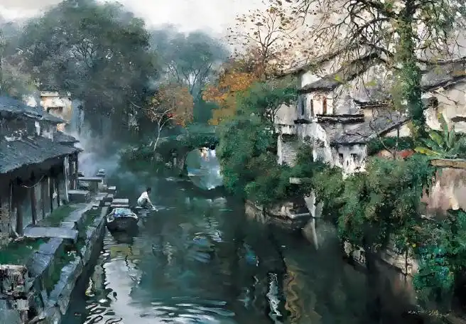 风景旧曾谙——潘洪海先生江南水乡油画