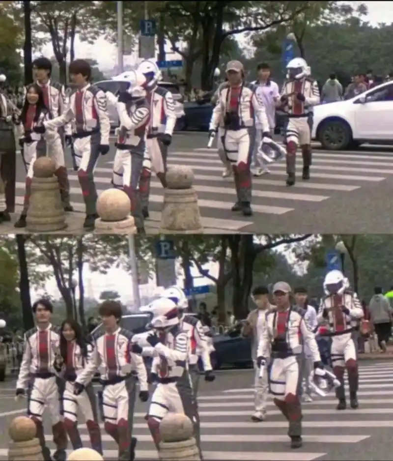 胜利队第一次集合完毕.