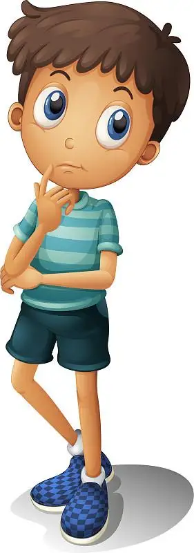 一个思考的男孩