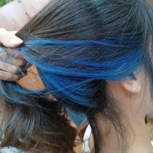 挂耳染 | 蓝色97_长春自由行热门攻略_百搭_蓝黑色_学生党_染发